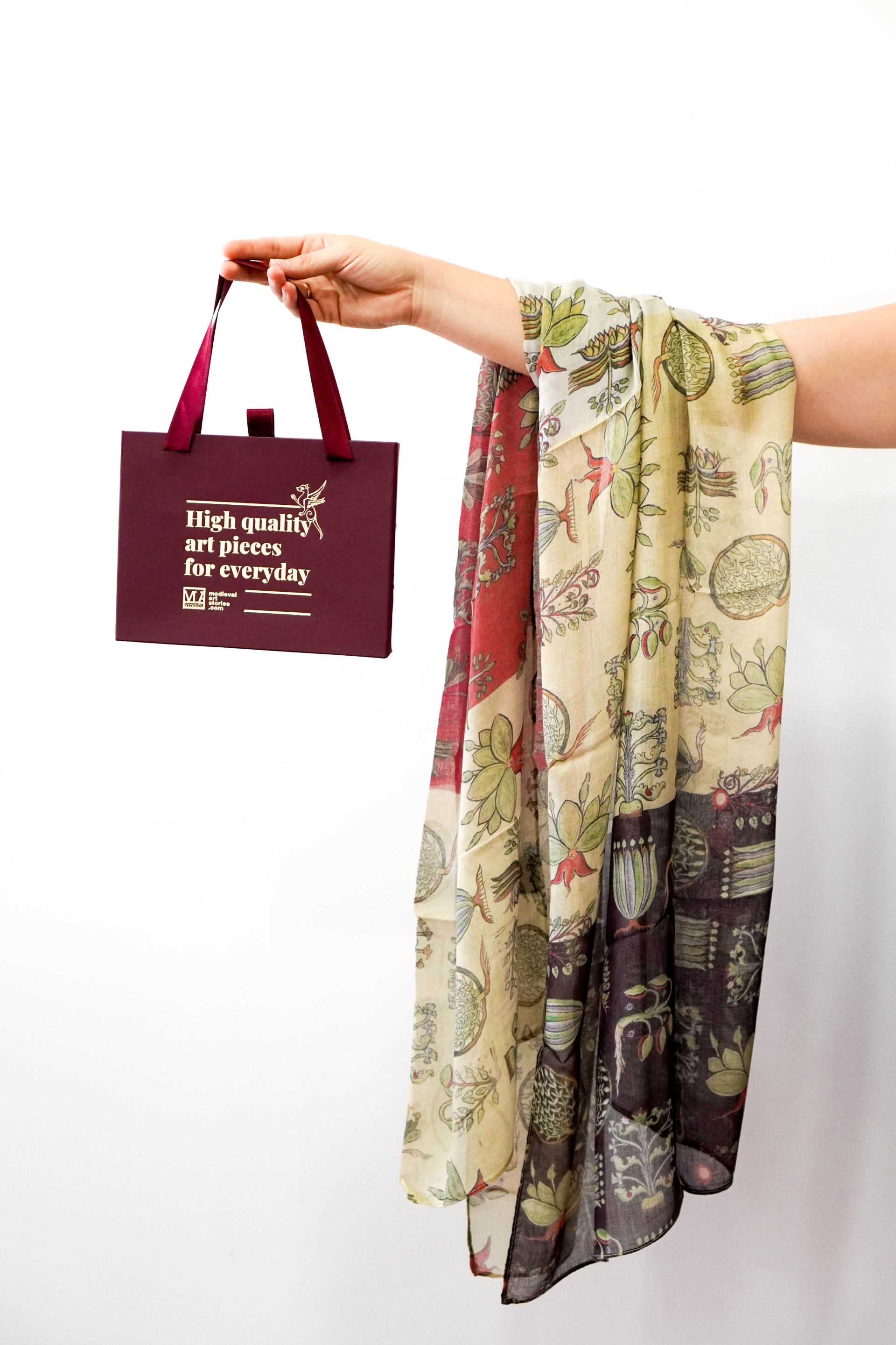 Schal: Heilpflanzen des Mittelalters ★ Universal Art Group