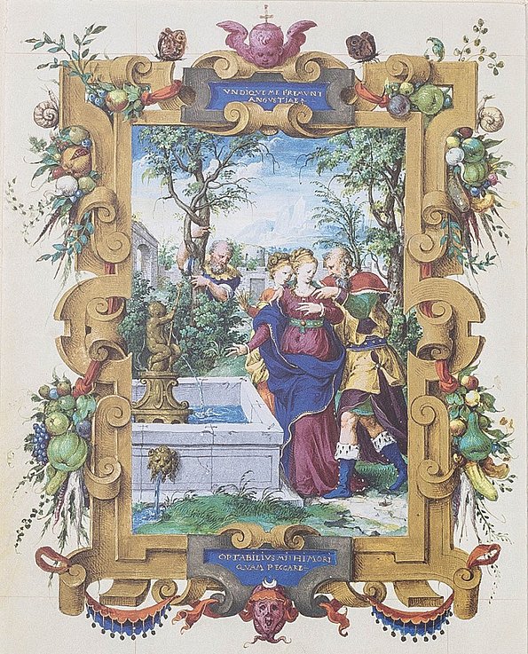 Einzelseite Chantilly Bild mit Rahmen und Ranken ★ Universal Art Group 