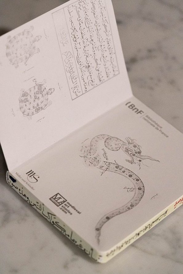 Notizbuch Ulugh Beg Drachen aufgeschlagen innen ★ Universal Art Group