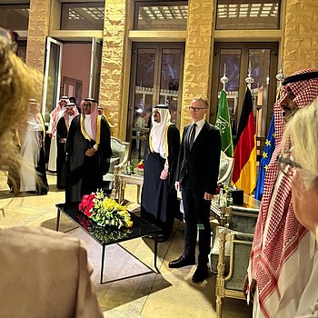 Botschaftsempfang zum Tag der Deutschen Einheit, Eindrücke aus Riad, Saudi-Arabien während der Internationalen Buchmesse RIBF 2023 ★ Universal Art Group