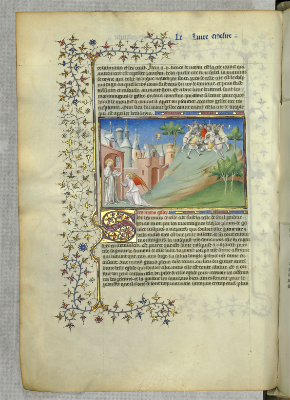 Die Reisen des Ritters Mandeville Seite Text-Bild mit Ranken ★ Universal Art Group